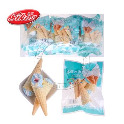 China Natural Colored Sweet Ice Cream Cone Jam Filled Marshmallow for sale