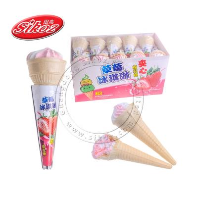 China Natural Halal Sweet Fruit Flavor Ice Cream Mini Marshmallow With Jam for sale