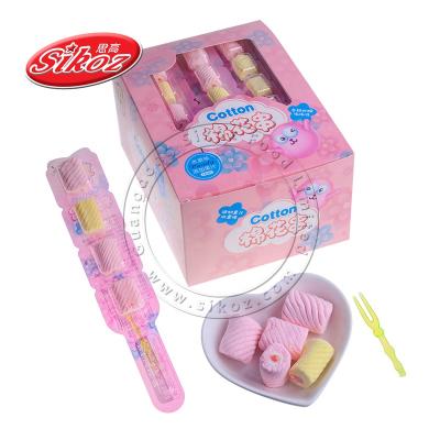 China Mini Natural Halal Sweet Fruit Twist Marshmallow Lollipop for sale