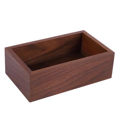 China Black Walnut Handmade Luxury Wooden Earring Display Box Ring Storage Boxes for sale