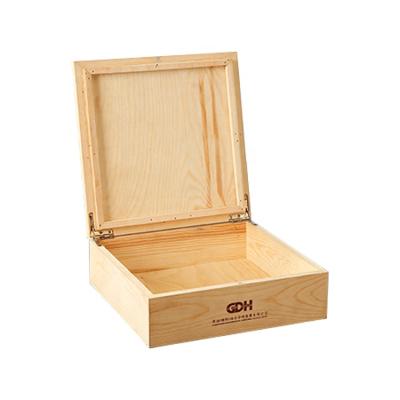 China Handmade custom square wooden crate box for small gift package wooden boxes for sale for sale