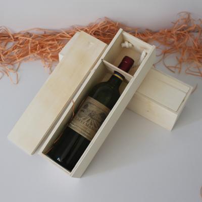 China Recyclable Cheap Unfinished Poplar Plywood Gift Box Wine Bottle Shipping Cartons for sale