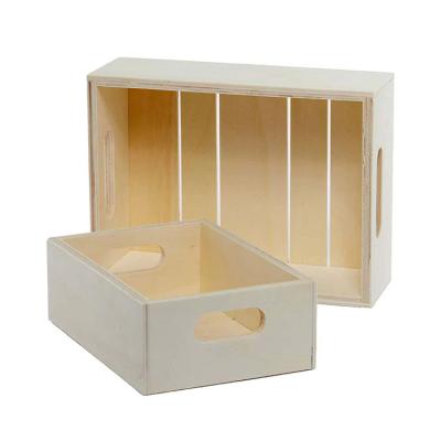 China Viable Cheap Living Room Unfinished Plywood Trays Wooden Sundries Storage Tray for sale