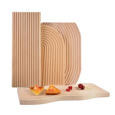 China Tea Breakfast Serving Board Wooden Creative Sustainable Wooden Bread Cutting Board for sale