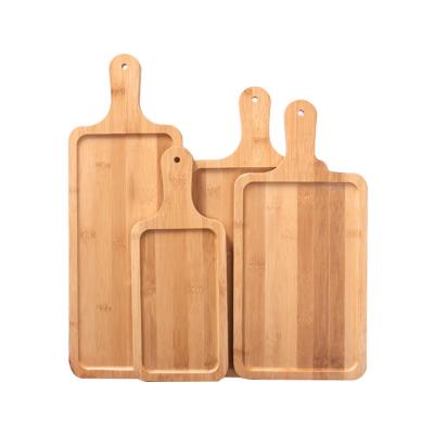 China Sustainable Paddle Deli Steak Bamboo Cutting Board Bamboo Cheese Board for sale