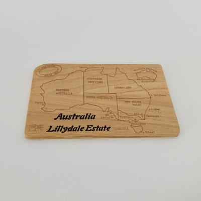 China Australia Custom Make Wooden Map Souvenir Gift Wooden Frame Style Desktop Wall Map for sale