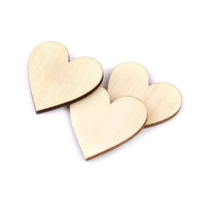 China Cheap Europe deco unfinished mini plywood hanging heart wooden heart shape cut for sale