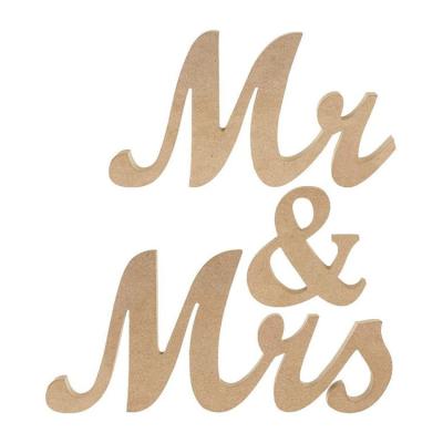 China Mr. from Japan and Mrs. Rustic Wooden Letters Wedding Signs for Wedding Table Decoration for sale