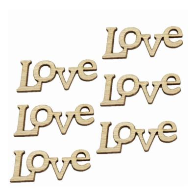 China Japan Love Heart Wooden Cutout Hollow Wooden Alphabet Word Unfinished Pieces for sale