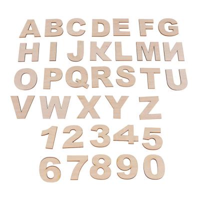 China Japan Typography 50mm Modern Unpainted Letter 26 Wooden Alphabet Letters for sale