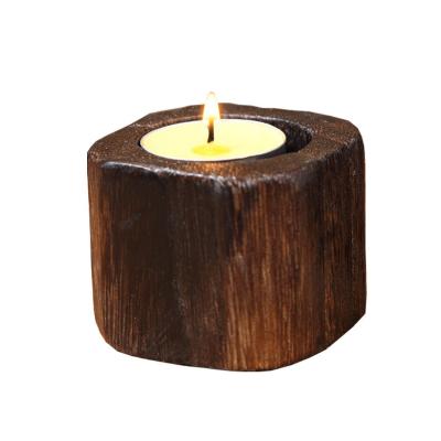 China Vintage Home Wooden Style Candle Holders Decoration Wooden Candle Holder Stand For Home Decor for sale