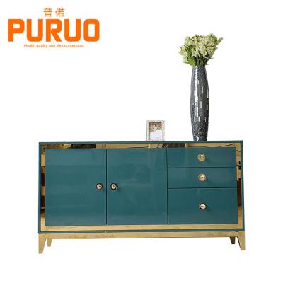 China Modern Modern Gold Stainless Steel Console Table For Living Furniture for sale