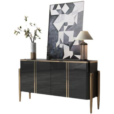 China New Design 2021 Factory Price Modern Living Room Furniture Black MDF Console Table for sale