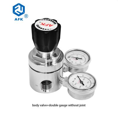 China AFK R13 Stainless Steel Industrial Gas Pressure Regulator For Helium Nitrogen Gas Co2 for sale