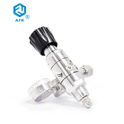 China Nitrogen Helium Propane Gas Pressure Reducing Valve Stainless Steel High Pressure Dual Stage for sale