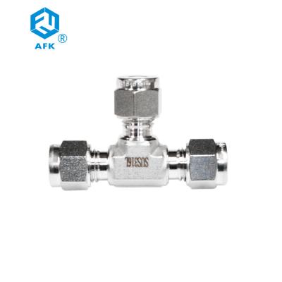 China Forged Compression Pipe Fittings Stainless Steel Equal Tee For Gas / Oil for sale