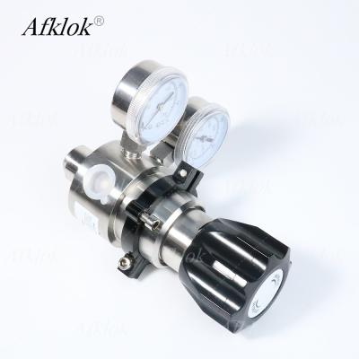 China Precision Stainless Steel Regulator for Gas Pressure Control with Sliver Female Thread for sale