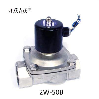 China Stainless Steel 304 2 inch Normally Closed Solenoid Valve for Water AC 24V for sale