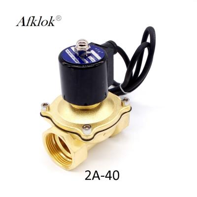 China Het messing DN40 sloot 1,5 normaal de Klep van de duim240v Solenoïde voor Water Te koop