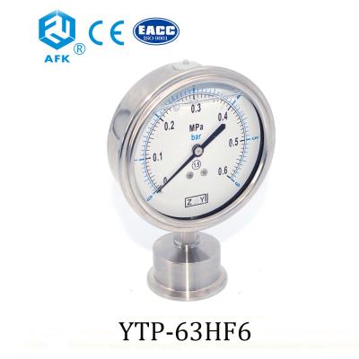 China Tri - Clamp Connect Gas Leak Test Gauge , Sanitary Type Lp Gas Pressure Gauge for sale