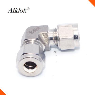 China SUS316 Stainless Steel Threaded Pipe Fittings , 90 Degree Corner Hose Barb Fittings for sale