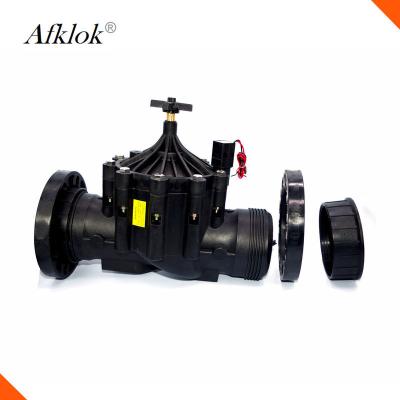 China 400P 4'' Irrigation Solenoid Valves Reinforced Nylon AC 220V For Water DC Latching for sale