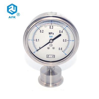 China 63mm Dia Gas Pressure Test Gauge 0.6MPa 24UNF2B öl- gefülltes Manometer zu verkaufen