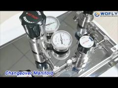 Gas Pressure Changeover Manifold Panel Stainless Steel Manual Double Side