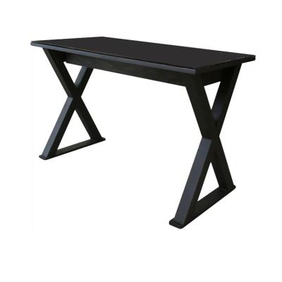 China Assembling KD Computer Desk Metal And K Style Wooden Desk for sale