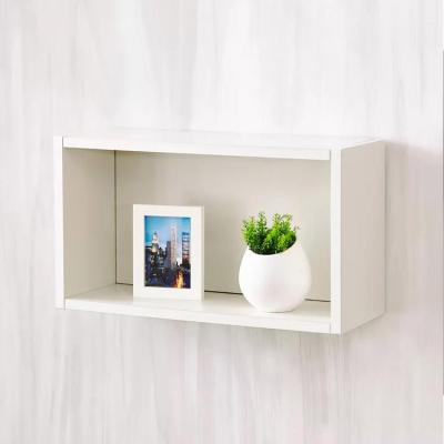 China Easy Assembling Commercial Floating Wooden KD Cube Wall Shelf For Books for sale