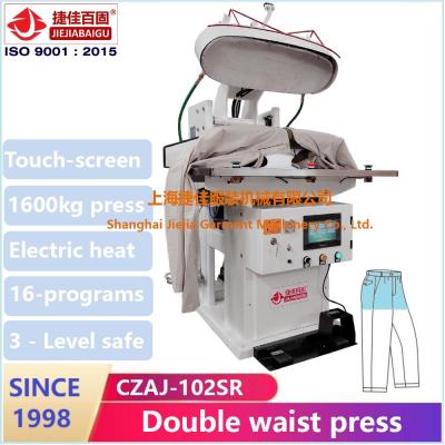 China Denim Casual Trousers Pressing Machine Steam Ironing Equipment LED Plc for sale