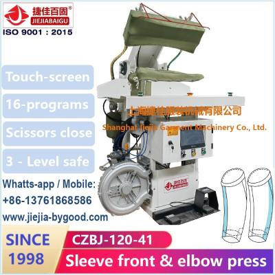 China Klagen-Ärmel-Ellbogen und Front Dress Press Machine Touch Sreen PLC zu verkaufen