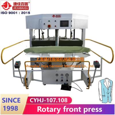 China Dreh-automatische Bügelpresse 220V Stoff-Maschine, Dampf-Stoff-Eisen-Presse-Maschinendampf-Heizsystem-Blazerklage zu verkaufen