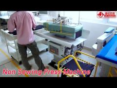 PLC Non Sewing Press Machine Legger Stretch Scissors Steam High Pressure