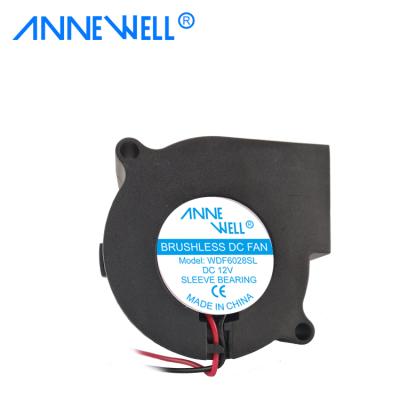 China Hotels 60mm DC Blower High Pressure Brushless Centrifugal Fan 5v 12v 60x60x28 for sale