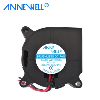 China Annewell Hotels 40 x 40 x 20mm 4020 40mm 12v Mini Dc Turbo Blower Fan for sale