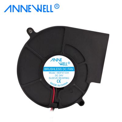 China Ooling 9733 12v 24v Plastic Hot Micro Centrifugal Fan Small Hotel DC Blower Fan for sale