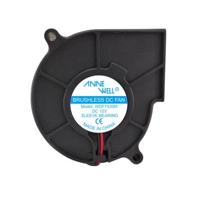 China Hotels WDF7530 12 volt micro motor 5v 12v 24v 48v mini axial centrifugal centrifugal heater blower dc fans mini turbo fans for sale