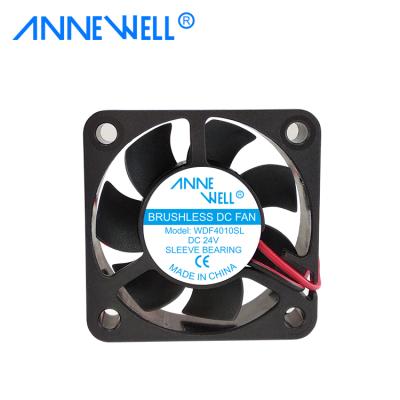 China Lower Noise Brushless Hotels Annewell 4010 DC Fan 12V 18v 19V 20v 24V DC Axial Fan for sale