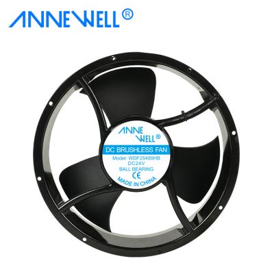 China Hotels 25489 10inch Round High Speed ​​Motor 24v Exhaust Fan Brushless DC Cfm Axial Flow 50/60hz Air Cooling Fan for sale