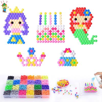 China Plastic PVA Diy Mini Educational Toy 3d Puzzle Magic Water Beads Magic Water Beads Peel Bead With Spray for sale