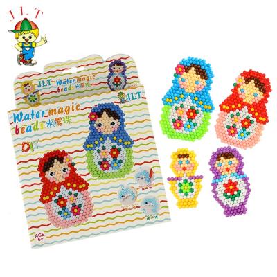 China eco-friendly sticky water jet bead kids 3d puzzle diy learning toy hama diy beads 5mm magic water beads for sale