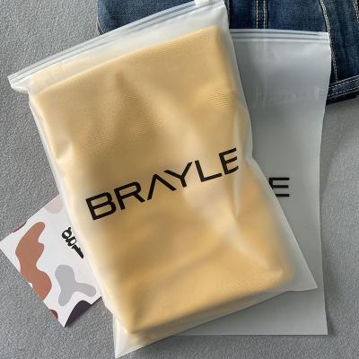 China Hot Selling Custom Recyclable Frosted Plastic Bag Clothes Zip Lock Bag Clothing Packaging EVA Zipper Bags for sale