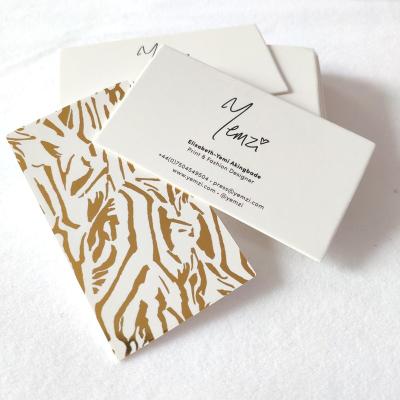 China Custom Luxury Gold Foil Paper Business Cards Company Name Card Manufacturer Own Logo Business Cards For Company for sale