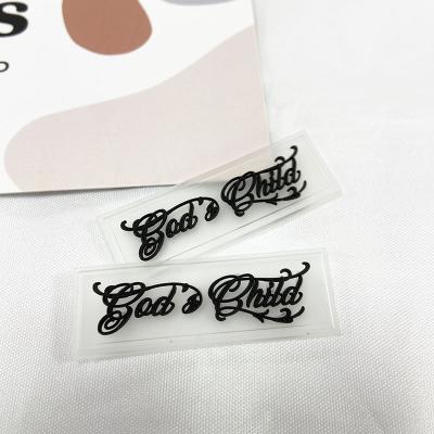 China Custom Frosted 3D Viable Logo Rubber Label , PVC Rubber Patch Sew On Clothes With Own Logo And Size for sale