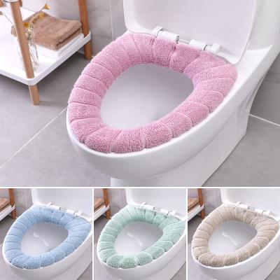 China Wholesale Soft Stocked Toilet Seat Warmer Hood Pads Toilet Seat Cushion Portable Sanitary Toilet Seat Covers for sale