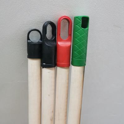 China Natural Wood Handle Eucalyptus Stick Broom Hook Hanger Home Broom Bare Wooden Plastic Simple Wood Home Cleaning Alone for sale