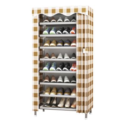 China Portable 65X-9 16mm Steel Pipe Frame Big Shoe Stand Modern Thick Fashion Design Easy To Install To Assemble Shoe Cabinet DIY Shoe Cabinet for sale