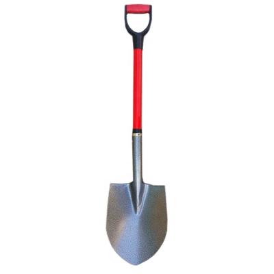 China Wholesale Easy Certified Carbon Steel, Traditional Ergonomic Head Fiberglass Handle Cultivating Garden Shovel Shovel Shovels for sale