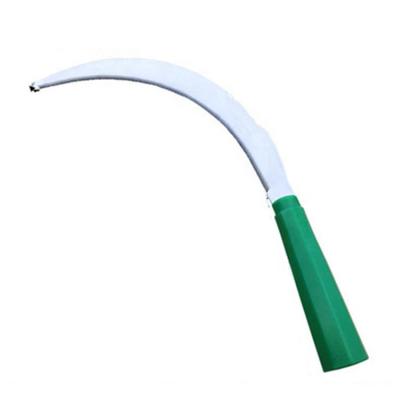 China Unrated Agricultural Tool Home Weeding Plastic Handle Cultivating Stainless Steel Hand Sickle Te koop